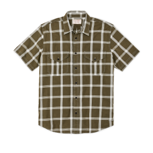 Short Sleeve Lightweight Alaskan Guide Shirt  - Green / White Plaid