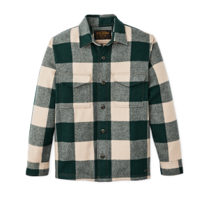 Wool Jac-shirt - Pine / Beige Check