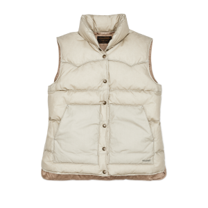 Women's Waxed Down Vest - Light Tan