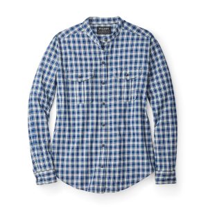 Women's Kadin Island Shirt - Indigo/cream Plaid