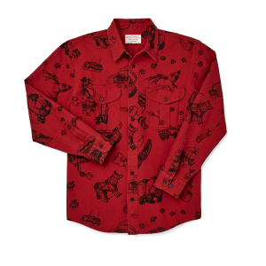 Vintage Wash Alaskan Guide Shirt - Freddy Cats - Yukon Route Print